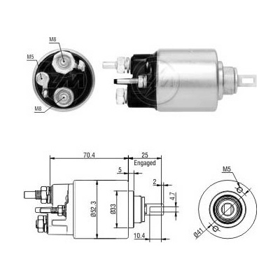 Spínač startéru ZM - Bosch F000CD1113