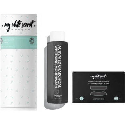 My White Secret Gift Pack Active Charcoal Комплект за дентална грижа