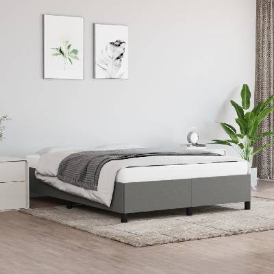 vidaXL bez matrace tmavě šedá textil