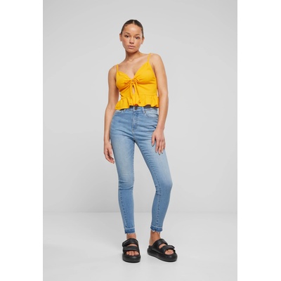 Urban Classics Дамски топ в оранжев цвят Urban Classics Ladies Waffle Pique RuffleUB-TB6871-03677 - Оранжев, размер 3XL