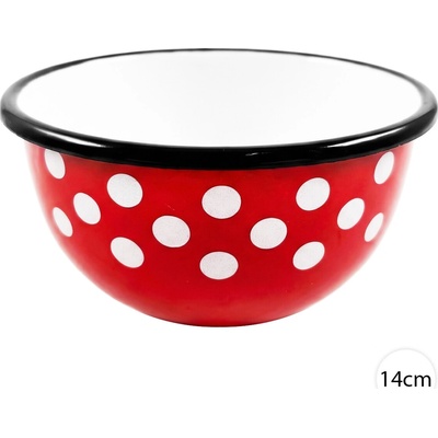 Perfect Home 12014 Smaltovaná miska BODKY 14 cm