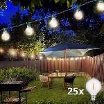 Brilagi -LED външна декоративна гирлянда 25xE12 20m зелена IP44 топла бяла светлина (BG1491)