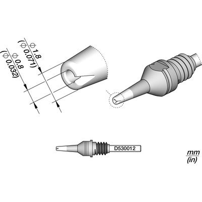 JBC D530012 – tryska pro čištění plošek Ø 0,8 mm S1