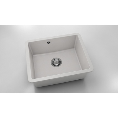 FAT Мивка за долно вграждане Vanguard 221, Fat Granite, 1001 бял, с включен сифон