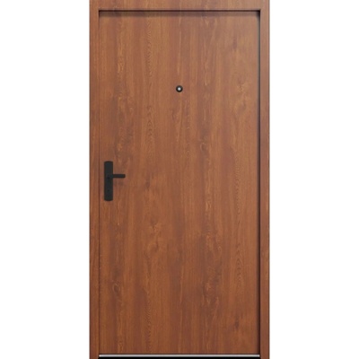 CKdveře bezpečnostní vchodové Blackline zlatý dub M00 88 x 200 cm Levé ven