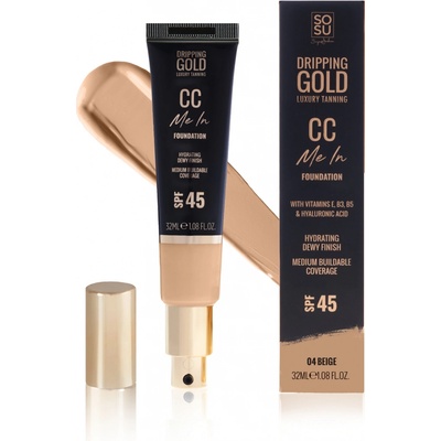 SOSU by Suzanne Jackson Dripping Gold CC Me In lehký make-up SPF45 04 Beige 32 ml