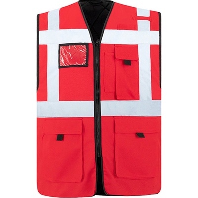 Korntex Wismar Multifunkční reflexní pracovní vesta KX165 Red