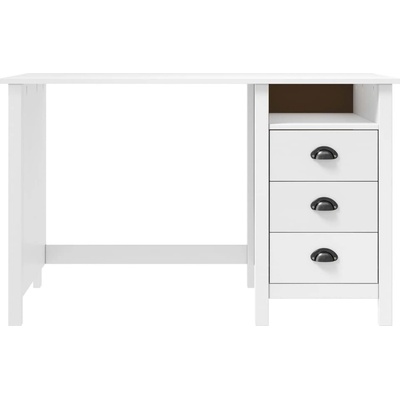 SHUMEE Psací stůl Hill 3 zásuvky 120 × 50 × 74 cm masivní borové dřevo