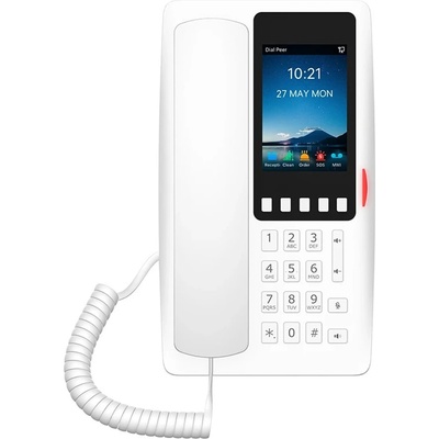 Fanvil VoIP телефон Fanvil H6W, 3.5" (8.89cm) цветен дисплей, 5 брой линии, Wi-Fi, PoE, LAN, бял (FANVIL-H6W-WH)