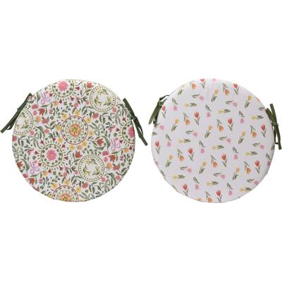 DECORIS ДЕКОРАТИВНА ВЪЗГЛАВНИЦА 873987 Ø39х4см ФЛОРЕН МОТИВ (873987)