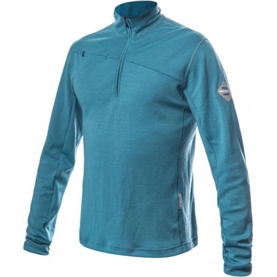 Sensor Merino Upper krátký zip mint blue