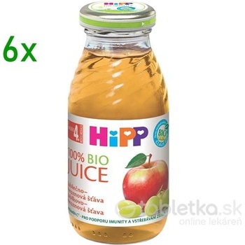 HIPP BIO Jablkovo-hroznová šťava 6 x 200 ml