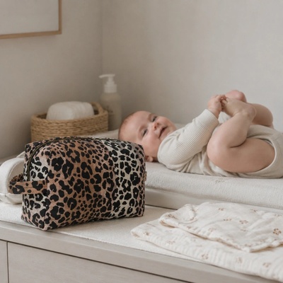 Studio Noos toaletní taštička Soft Cotton hazel leopard