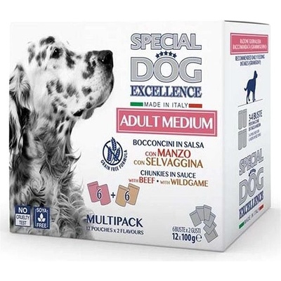 Monge Special Dog Excellence Medium Adult hovädzie & zverina 12 x 100 g