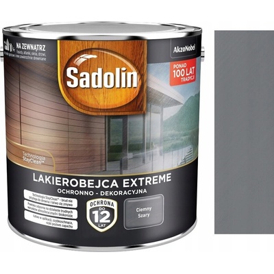 Sadolin Extreme lazura na dřevo 2,5L TMAVĚ ŠEDÁ rychleschnoucí