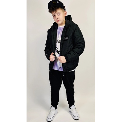 Reporter Young zimní prošívaná bunda s nášivkou Fearless černá