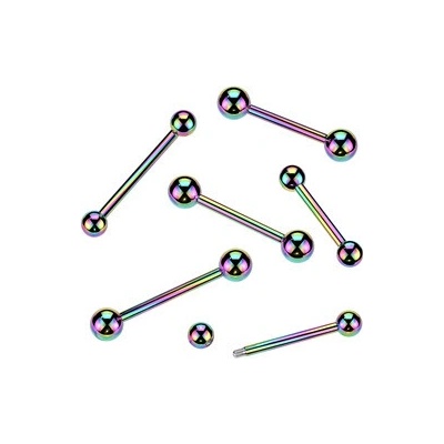 Šperky4U Piercing do jazyka duhový PJ01053-1614