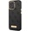 GUESS PU 4G MagSafe Leather Hard Case - дизайнерски кожен кейс с MagSafe за iPhone 13 Pro (черен)
