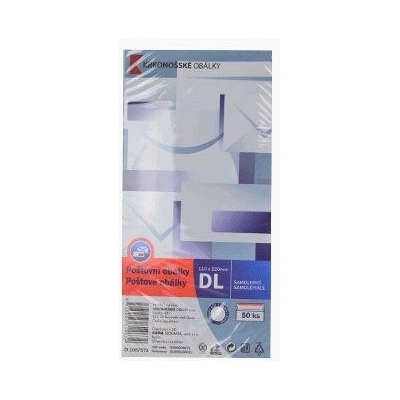 Obálka dlhá biela samolepiaca DL 50ks 110x220mm