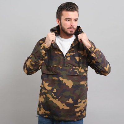 Urban Classics Camo Pull Over Windbreaker woodcamo