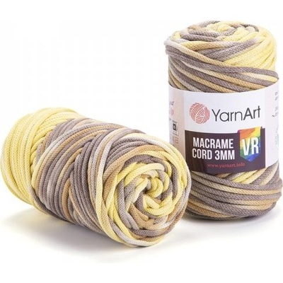 YarnArt Macrame Cord VR 3mm 914 hnědo-žlutá