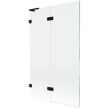 Mexen Lunar L параван за вана двукрилен ляв 110 x 150 см, прозрачен, черен - 897L-110-100-70-00-L (897L-110-100-70-00-L)