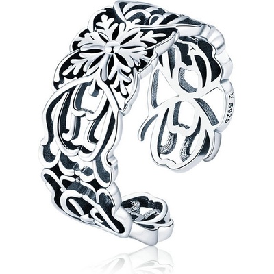P&J Jewellery stříbrný prsten Květinový věnec SRUNI22