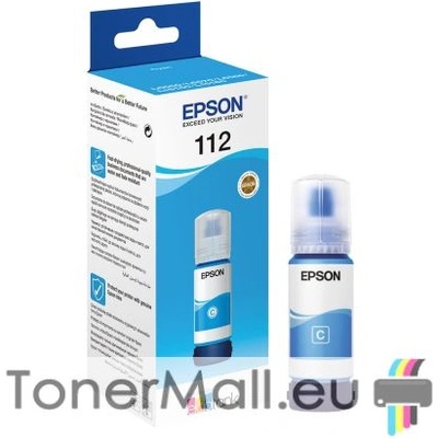 Epson Бутилка с мастило EPSON 112 EcoTank Cyan (C13T06C24A)