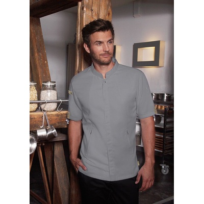 Karlowsky Готварска куртка Chef Platinum Grey с къс ръкав - устойчива и дишаща | VVMSTORE (JM36-68)