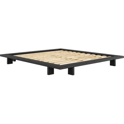 Karup Design Черно двойно легло от борова дървесина с решетка 180x200 cm Japan - Karup Design (270402180200)