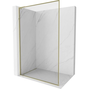 Mexen Kioto-F L душ стена Walk-in с рамка 55 x 202 cm, прозрачна 8 mm, златна - 800-055-174-50-00 (800-055-174-50-00)