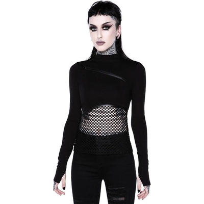 KILLSTAR SIndi Fishnet Top černá
