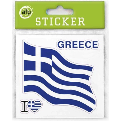ATP - samolepka řecká vlajka (I LOVE GREECE)