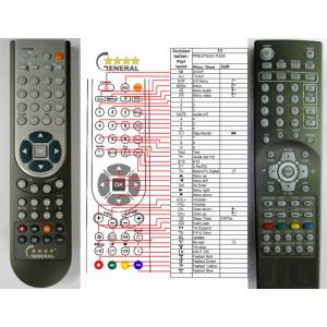 GENERAL PRESTIGIO P200, P260, P320, P370, P420DVD - съвместимо дистанционно управление на марката General (P200, P260, P320, P370, P420DVD) Дистанционно