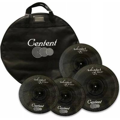 Centent Black Silent Cymbal Set 14", 16", 18", 20", Bag