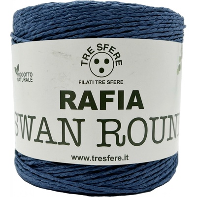Lýko Rafia Swan Round džínově modrá