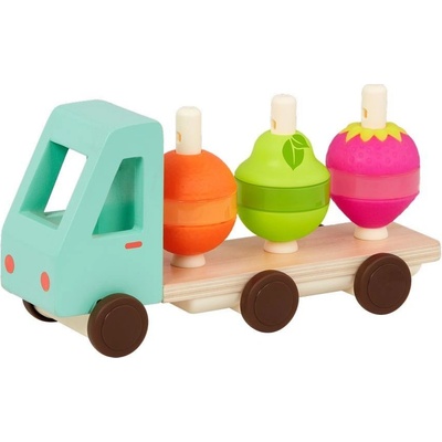 B-Toys Náklaďák dřevěný Stack & Roll Fruit Truck