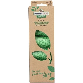 DUVO+ TRUE BIO Rastlinné biologicky rozložiteľné sáčky na psie exkrementy 12 x 15ks