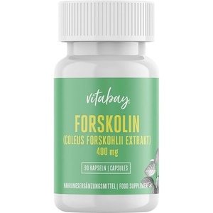 Vitabay Forskolin, Coleus Forskohlii Extrakt - Форсколин (Екстракт от Колеус форсколий) 400 mg, 90 капсули Vitabay (VB1330)