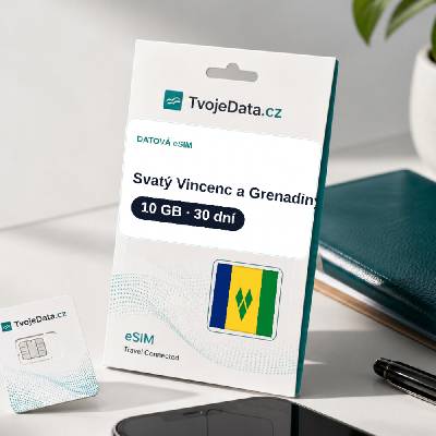 eSIM Svatý Vincenc a Grenadiny 10 GB / 29 dní