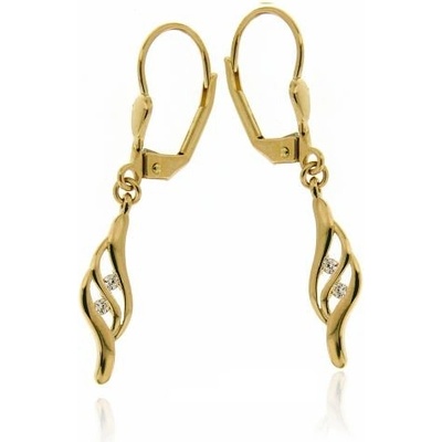 Zlatnictví U Kostela zlaté náušnice se zirkony 10295