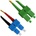 Conneu SC-APC-SC-UPC дуплексна пач корда, сингълмод OS2, 3 мм. , жълта, Conneu (5.0 м) (CNFJ-SCASCOS2DYE3mm-5)