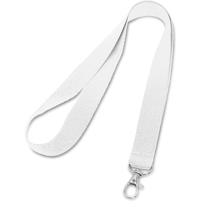 Šňůrka na krk LARIAT Polyesterová Bílá