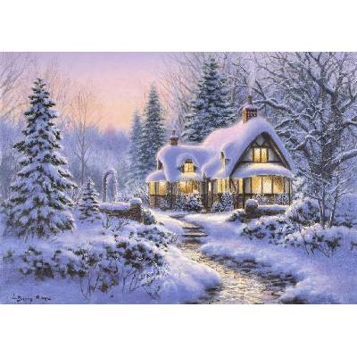 Bluebird Puzzle - Puzzle Winter's Blanket Wouldbie Cottage - 500 piese