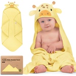 KeaBabies Бебешка Хавлия С Качулка От Органичен Бамбук Жираф Keababies (KB-HTCD-GIF)