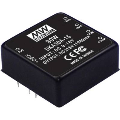 MEAN WELL DKA30B-12 DC / DC menič napätia 12 V/DC 30 W Počet výstupov: 2 x