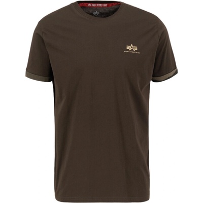 Alpha Industries Roll-Up Sleeve T tričko pánske cark olive camo