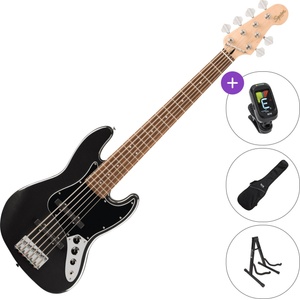 Squier Affinity Series Jazz Bass VI LRL Standard SET Black Metallic 6-струнна бас китара