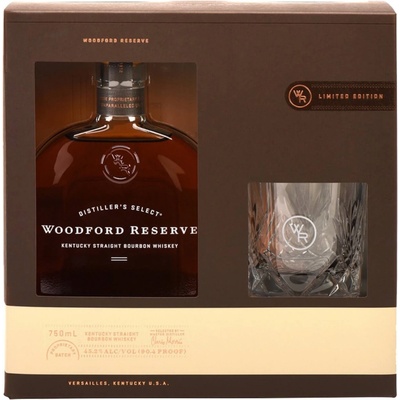 Woodford Reserve 43,2% 0,7 l (dárkové balení 1 sklenice)