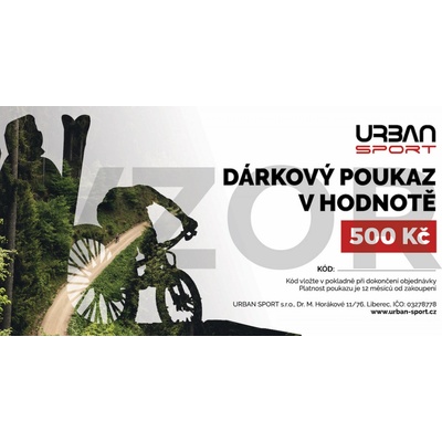 Urban Sport Dárkový poukaz 500,- Kč Poukaz: Barevný poukaz pro tisk